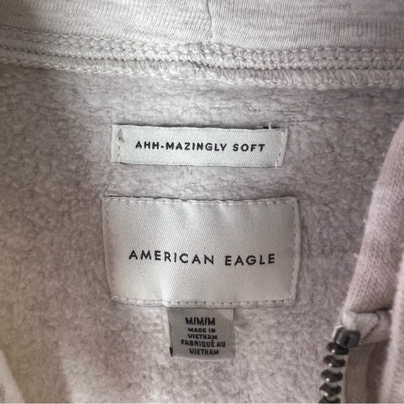 American eagle sweater hoodie pullover half zip camo camouflage beige sandy - Picture 5 of 7